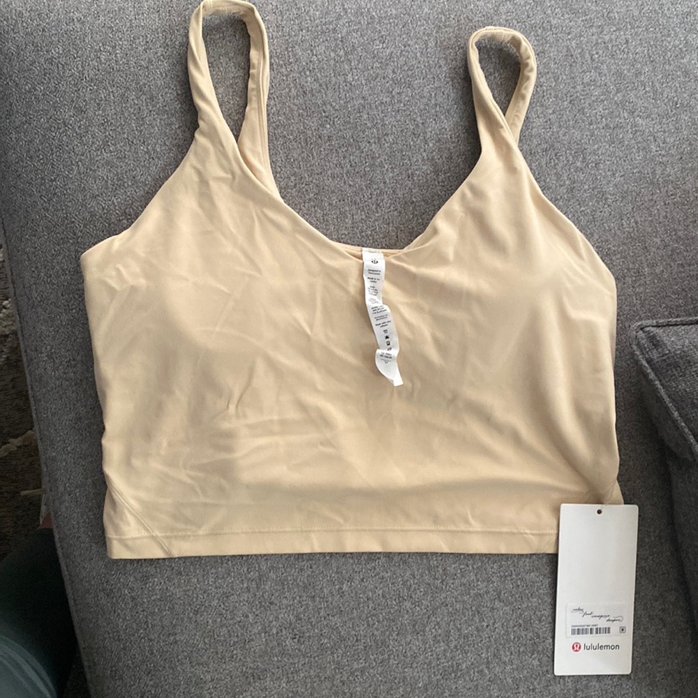 Lululemon Align cream crop tank
